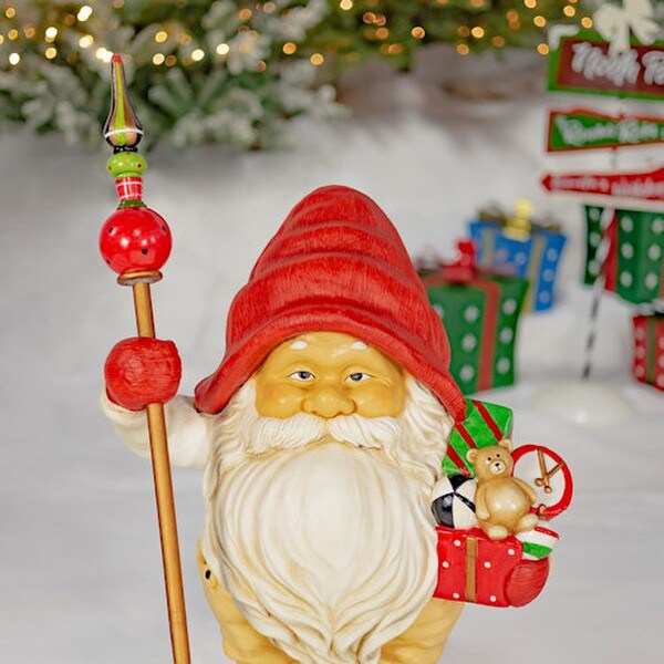 Gnomes Statues with Christmas Gifts Guards